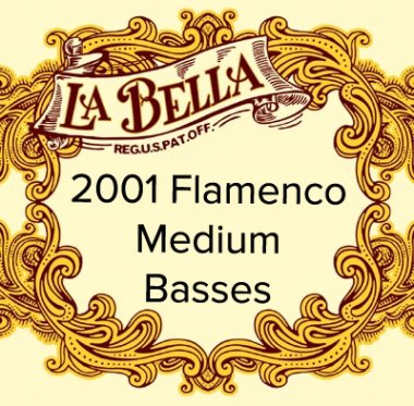 La Bella 2001 Flamenco MT Nylon Guitar Strings, Bass Set