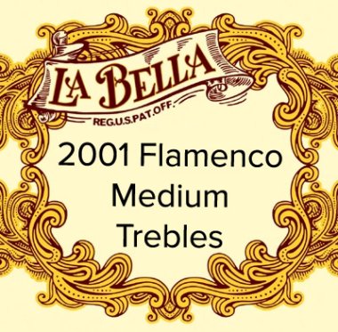 La Bella 2001 Flamenco MT Nylon Guitar Strings, Treble Set