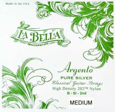 La Bella 202 Nylon MT Medium Tension 2nd b, Single String