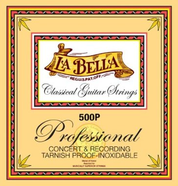 La Bella 500P Recording Concert MHT Classical Guitar Strings, Full Set