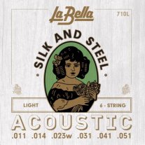 La Bella 710L Silk and Steel Acoustic Guitar Strings Lt 11-51