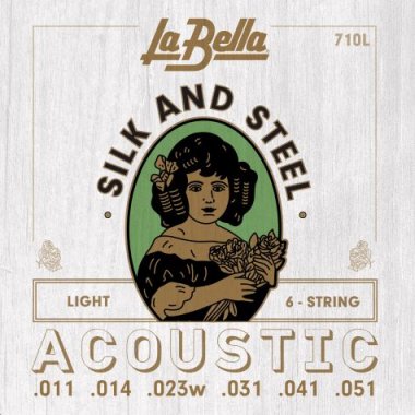 La Bella 710L Silk and Steel Acoustic Guitar Strings Lt 11-51
