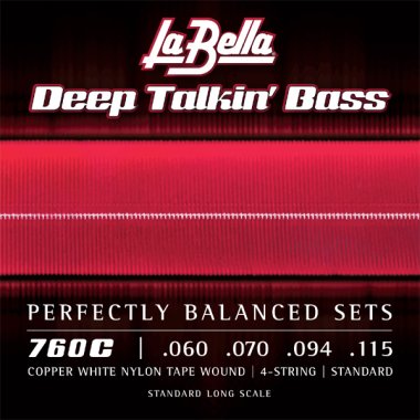 La Bella 760C Copper White Nylon Tape Wound Electric Bass (60-115)