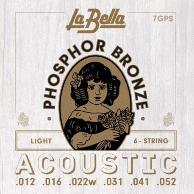 La Bella 7GPS Phosphor Bronze Acoustic Guitar Strings Lt 12-52