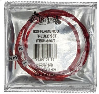 La Bella 820 Elite Flamenco Guitar Strings MT, *Red Treble Set