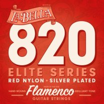 La Bella 820 Elite Flamenco Guitar Strings (Red Trebles) MT, Full Set