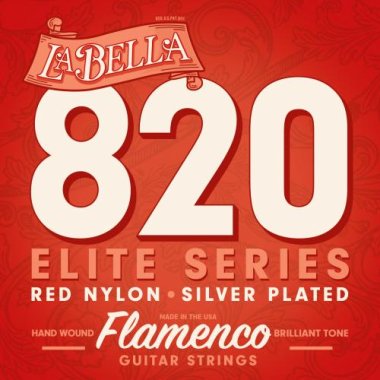 La Bella 820 Elite Flamenco Guitar Strings (Red Trebles) MT, Full Set
