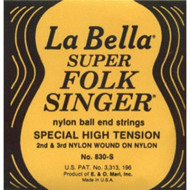 La Bella 830S Folksinger Nylon Ball End High Tension, Full Set