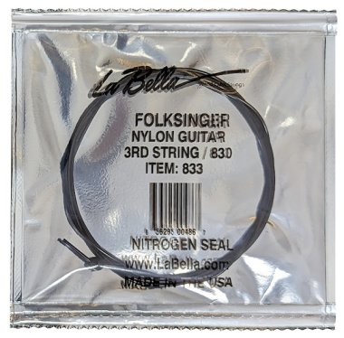 La Bella 833 Folk Singer - 3rd string (g) ball end
