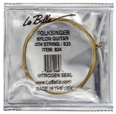 La Bella 834 Folk Singer D 4th String Ball End