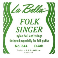 La Bella 844 Folk Singer D 4th String Ball End