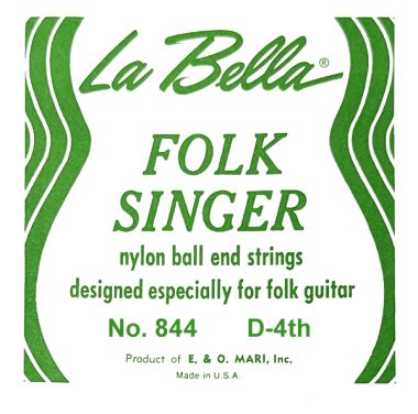 La Bella 844 Folk Singer D 4th String Ball End