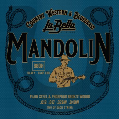 La Bella 880H Mandolin Strings, Heavy 12-40