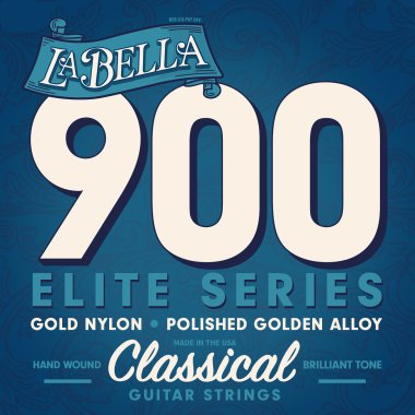 La Bella 900 Golden Superior MHT Classical Guitar Strings, Full Set