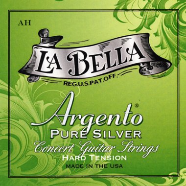 La Bella Argento AH Pure Silver HT Classical Guitar Strings, Full Set