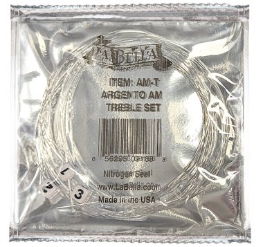 La Bella Argento AM Nylon 202 MT Classical Guitar Strings, Treble Set