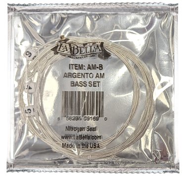 La Bella Argento AM Pure Silver MT Classical Guitar Strings, Bass Set
