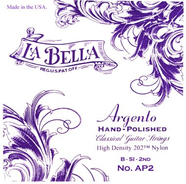 La Bella Argento Hand-Polished 202 Nylon MT 2nd b, Single