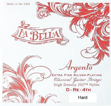 La Bella Argento SH Silver Plated Hard Tension, D 4th String