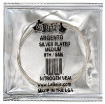 La Bella Argento SM Silver Plated Medium Tension E 6th String