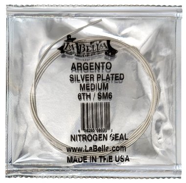 La Bella Argento SM Silver Plated Medium Tension E 6th String