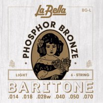 La Bella BG-L Phosphor Bronze Baritone Acoustic Guitar Strings 14-70