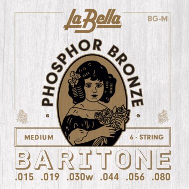 La Bella BG-M Phosphor Bronze Baritone Acoustic Guitar Strings 15-80