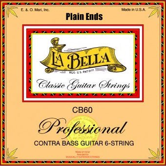 La Bella CB60-PE Contrabass Guitar Strings 85cm Scale Plain Ends