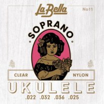 La Bella Clear Nylon Strings for Soprano Ukulele, Set No. 11