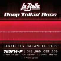 La Bella Flat Wound 760FM-P Mini-P Bass Strings Medium (49-109)