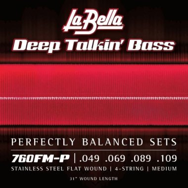 La Bella Flat Wound 760FM-P Mini-P Bass Strings Medium (49-109)