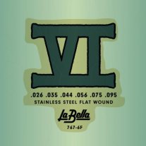La Bella Flat Wound 767-6F Bass VI Stainless Flatwound Strings (26-95)