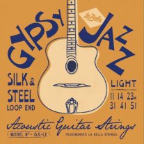 La Bella GJL Gypsy Jazz Loop End Acoustic Guitar Strings Lt 11-51