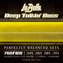 La Bella Gold Flats 760FGS Flatwound Electric Bass Strings (45-105)