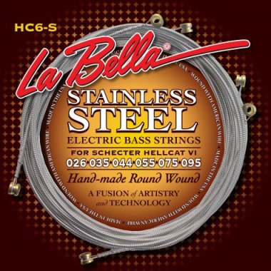 La Bella HC6-S Hellcat VI, Stainless Rounds (26-95)