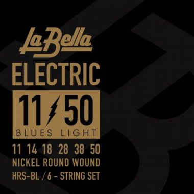 La Bella HRS-BL Hard Rockin Steel Electric Guitar, Blues Light 11-50
