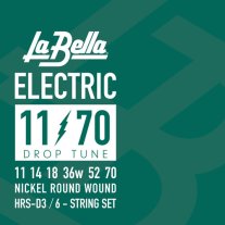 La Bella HRS-D3 Nickel Plated Steel, Drop Tune 11-70