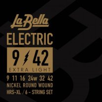 La Bella HRS-XL Hard Rockin Steel Nickel Plated Electric Guitar 9-42