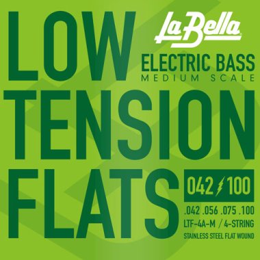 La Bella LTF-4A-M Low Tension Flexible Flats Medium Scale Bass (42-100)