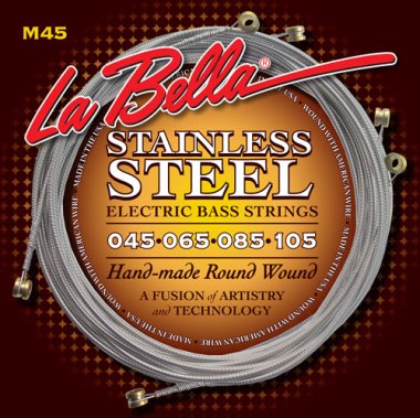 La Bella M45 Stainless Rounds Standard Light Bass Strings 45-105