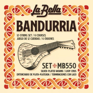 La Bella MB550 Bandurria Silver-Plated Wound 12-String Set