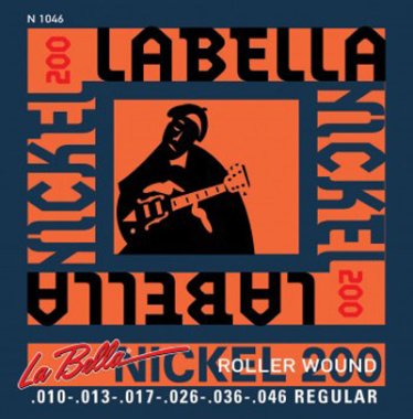 La Bella N1046 Nickel 200 Roller Wound Electric Guitar Strings 10-46