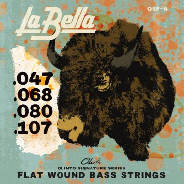 La Bella OSF-4 Olinto Signature Flat Wound Bass Strings (47-107)