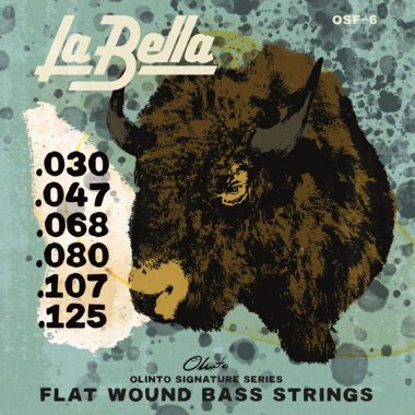 La Bella OSF-6 Olinto Signature Flat Wound Bass Strings (30-125)