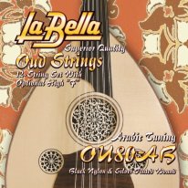 La Bella OU80A-B Oud Arabic Tuning 12 string, Black Nylon, opt High F
