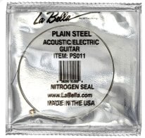La Bella Plain Steel Ball End Guitar String .011 in, Single String