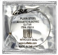 La Bella Plain Steel Ball End Guitar String .014 in, Single String
