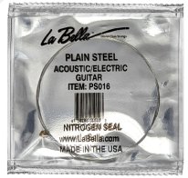 La Bella Plain Steel Ball End Guitar String .016 in, Single String