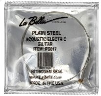 La Bella Plain Steel Ball End Guitar String .017 in, Single String