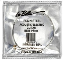 La Bella Plain Steel Ball End Guitar String .018 in, Single String